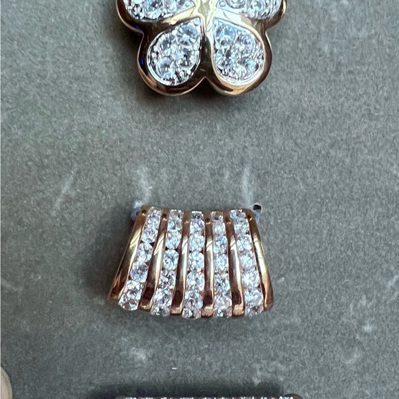 Nolan Miller Vintage Pave Slide Trio Women’s Pendant Enhancer Set - Picture 5 of 5